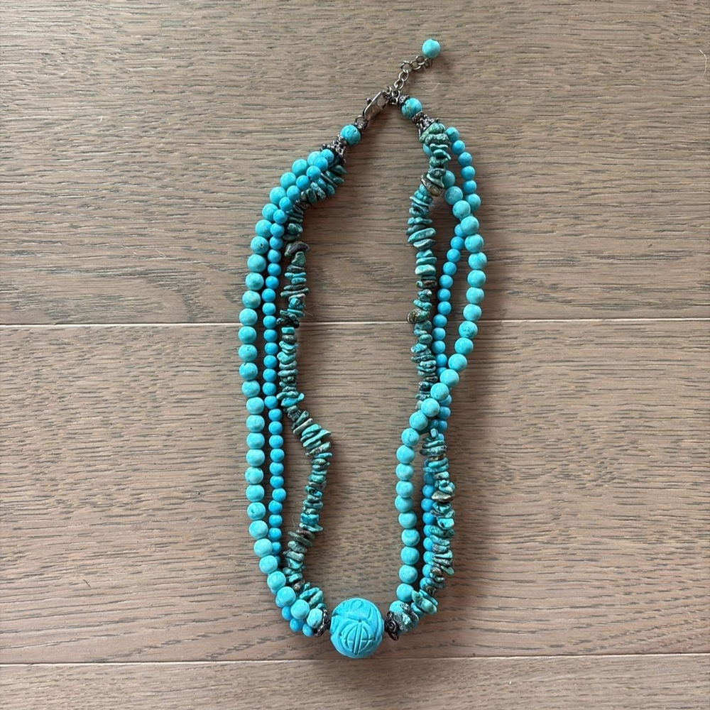 Chic Turquoise Beaded Necklace